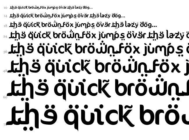 FTF Ahlan Ve Arabez font waterfall